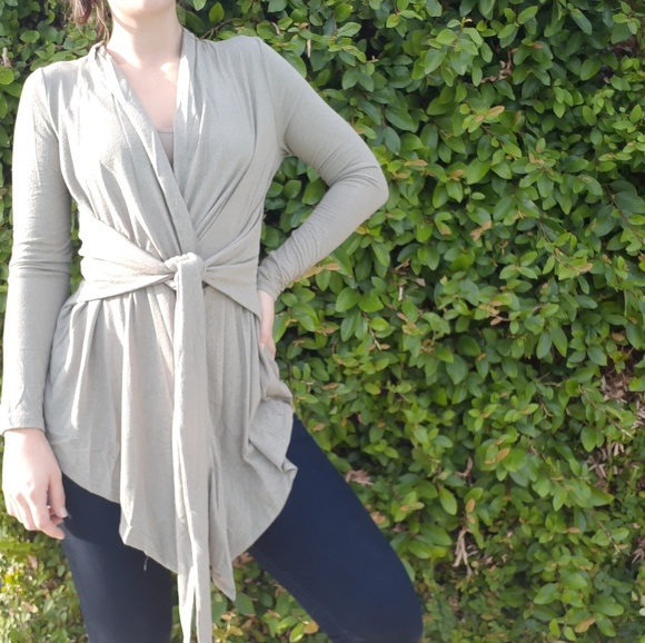 Olive Wrap Top - Picture 3 of 5